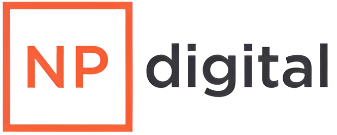 NP Digital logo in orange and dark grey text on a white background.