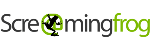 Screaming Frog logo in grey and green with a frog graphic.